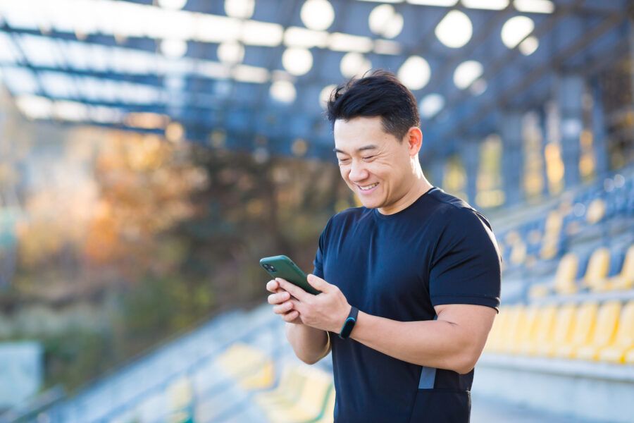 man focused on financial health »